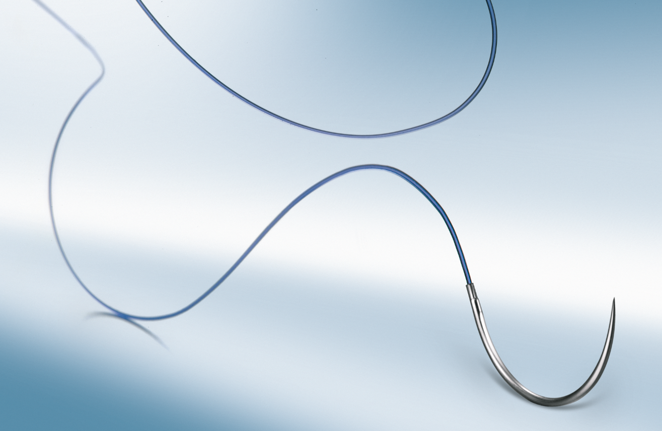 MONOSYN безбарвний, USP 6/0 (0,7) довжина 70CM, зворотно-ріжуча голка, 3/8 кола